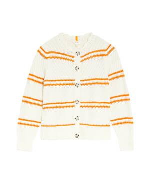 marksandspencer_Summer23_T53_5255U_prouzkovany kardigan s vysokym podilem bavlny_oranzova_kremova_1299Kc.jpg
